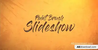 Paint Brush Slideshow Video Displays template preview