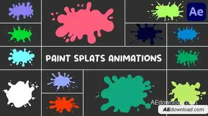 Paint Splats Animations for After Effects Elements template preview