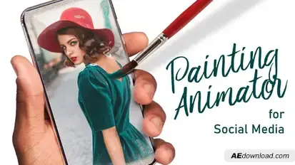 Painting Animator for Social Media broadcast-packages template preview