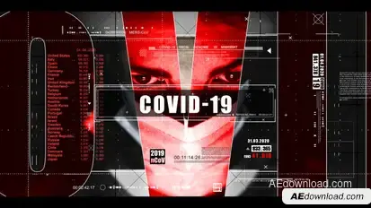 Pandemic Glitch Trailer Openers template preview