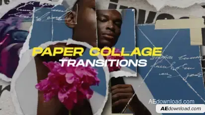 Paper Collage Transitions | After Effects Template Elements template preview