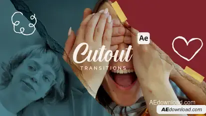 Paper Cut Out Transitions Elements template preview