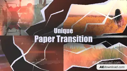 Paper Cut Transitions Elements template preview