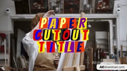 Paper Cutout Title Titles template preview