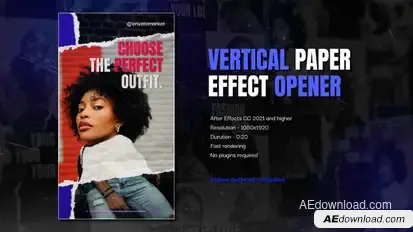 Paper Effect Fashion Opener Vertical Openers template preview