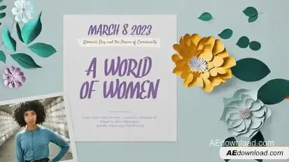 Paper Flowers Women's Day Intro Openers template preview