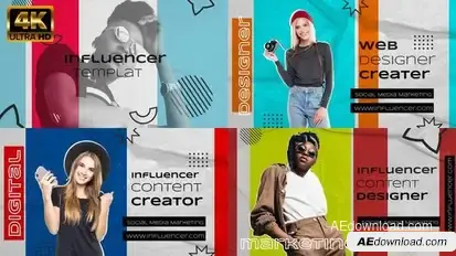 Paper influencer Promo Openers template preview