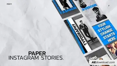 Paper Instagram Stories Titles template preview