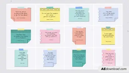 Paper Notes Titles template preview