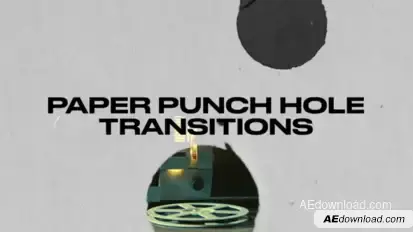 Paper Punch Hole Transitions Elements template preview