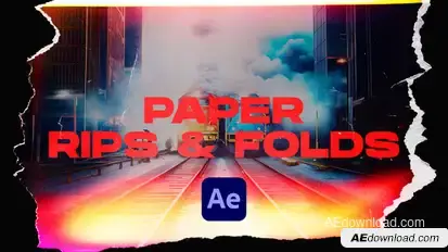 Paper Rips & Folds Transitions VOL. 2 | After Effects Elements template preview