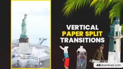 Paper Split Transitions Elements template preview