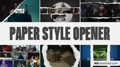 Paper Style Opener | Grunge Intro Openers template preview