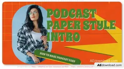 Paper Style Podcast intro Openers template preview