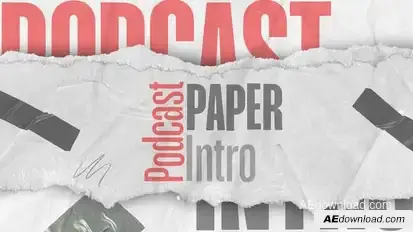 Paper Style Podcast Intro Openers template preview