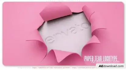 Paper Tear Logotype Logo Stings template preview