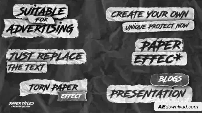 Paper Titles // After Effects Titles template preview