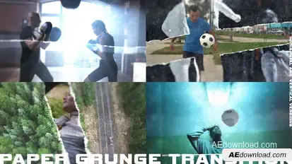 Paper Transition - Grunge Transition Video Displays template preview