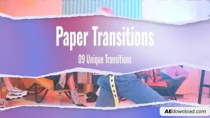 Paper Transitions Elements template preview