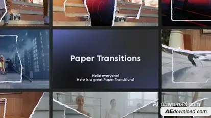 Paper Transitions Elements template preview