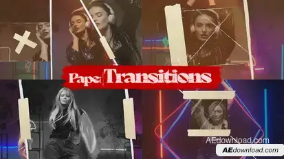 Paper Transitions Elements template preview