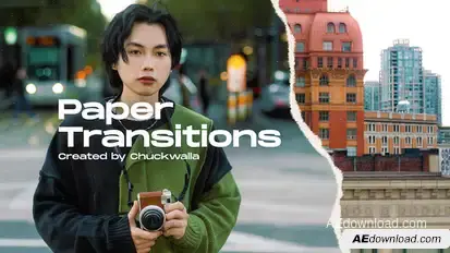 Paper Transitions Elements template preview