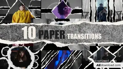Paper Transitions V5 Elements template preview