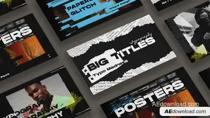Paper Typography Posters Titles template preview