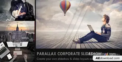 Parallax Corporate Slideshow Video Displays template preview