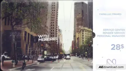 Parallax Frames Video Displays template preview