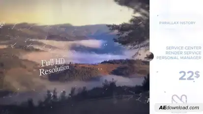 Parallax History Video Displays template preview
