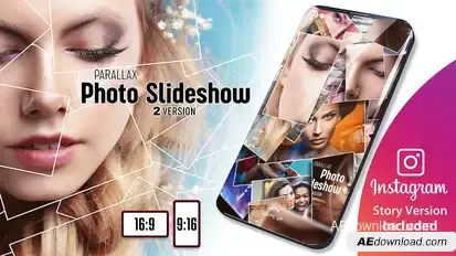 Parallax Photo Slideshow Video Displays template preview