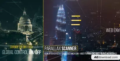 Parallax Scanner Video Displays template preview