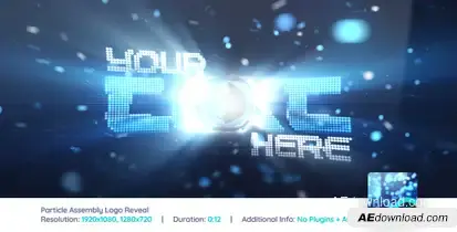 Particle Assembly Logo Reveal Logo Stings template preview