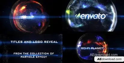 Particle Effect 8 (Sci-Fi Planet) Logo Stings template preview