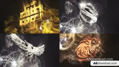 Particle Glossy Logo Logo Stings template preview