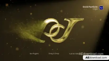 Particle Gold Logo Reveal Logo Stings template preview