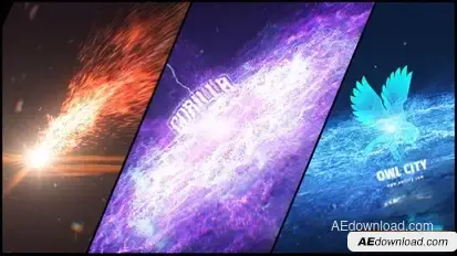 Particle Hit Logo Reveal Logo Stings template preview