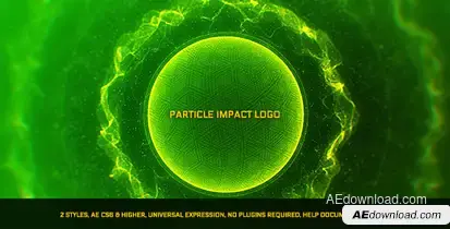 Particle Impact Logo Logo Stings template preview