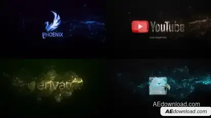 Particle Logo Reveal Logo Stings template preview