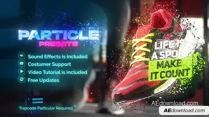 Particle Presets Titles template preview