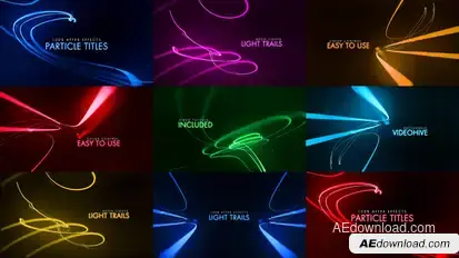 Particle Titles | Light Trails for After Effects Elements template preview