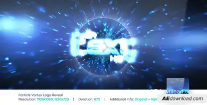 Particle Vortex Logo Reveal Logo Stings template preview