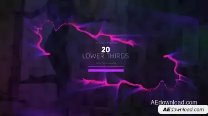 Particles and Modern Lower Thirds Elements template preview