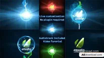 Particles Energy Sphere Logo Reveal Logo Stings template preview