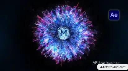 Particles Explosion Logo Logo Stings template preview