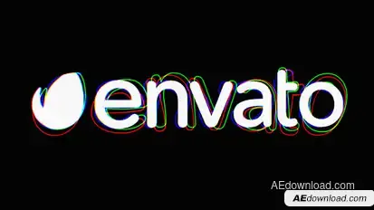 Particles Glitch Logo Titles template preview