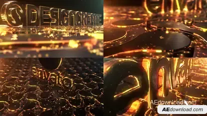 Particles Gold Logo Openers template preview