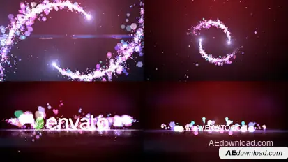 Colorful Particles Logo Logo Stings template preview