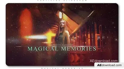 Particles Slideshow Magical Memories Video Displays template preview
